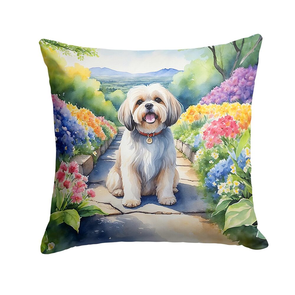 5798 Spring Path Throw Pillow, 18Hx18W, Lhasa Apso 6667
